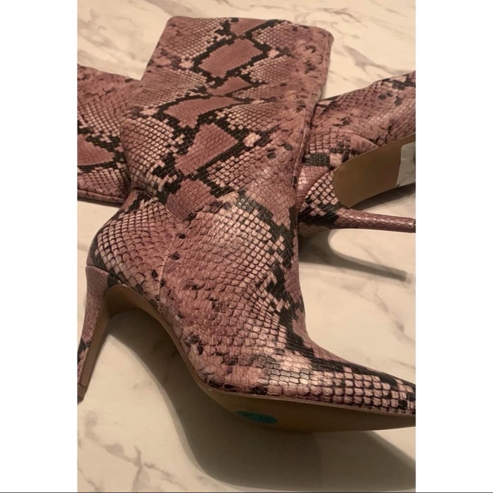 Steve Madden Kinga Faux Snakeskin Boots